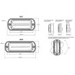 Proiector stroboscopic 113x46, LED, montare in grila, slim, 21W, W217 1468 Was