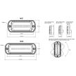 Proiector stroboscopic 113x46, LED, montare in grila, slim, 21W,  W217 WAS 1470