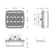 Girofar 12/24V, h36.5, LED, prindere cu magnet, LW0044