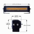 Lampa stroboscopica 12V LED COB mini Light Bar galbena cu telecomanda, 2 bucati/set S316-1T2C HLUC