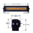 Lampa stroboscopica LED COB 160/40x40mm galbena, 2 bucati/set S316-1T2 Cob