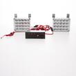 Proiector stroboscopic rosu-albastru, LED, 12V, set 2 bucati, Flash Light 51028-RB