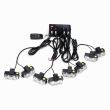 Proiector stroboscopic 2 LED-uri, set 8 buc, Clips 12V, 30W, galben VS-02-B-8