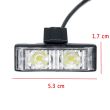 Proiector stroboscopic 2 LED-uri, set 8 bucati, cu clips, 12V, 30W, rosu, VS-02-B-8 