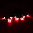 Proiector stroboscopic 2 LED-uri, set 8 bucati, cu clips, 12V, 30W, rosu, VS-02-B-8 