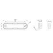Proiector stroboscopic, 103x26, 12-24V, 6 LED-uri, cu 2 garnituri, monatare pe bullbar sau suprafata plana, flash dublu, FT-205 ECO Fristom