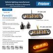 Proiector stroboscopic, 103x26, 12-24V, 6 LED-uri, cu 2 garnituri, monatare pe bullbar sau suprafata plana, flash dublu, FT-205 ECO Fristom