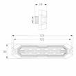 Proiector stroboscopic 6 LED-uri, 12-24V, 18W, galben, 129x30, Slim 03930 Amio