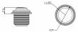 Lampa semnalizare LED, rotunda fi29, incastrabila fi21, LED, W216 1467 Was