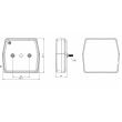 Lampa semnalizare cu pozitie, cu 6 LED-uri, 99.6x93, patrata, FT-225 Fristom