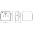 Lampa semnalizare cu pozitie, cu 6 LED-uri, 99.6x93, patrata, FT-225 Fristom