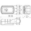 Lampa semnalizare fata cu pozitie, LED, 120x70, cu prindere pe teava, fi20-30, CLEO front, LZD 2789 R1 Horpol