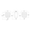 Lampa semnalizare si pozitie, patrata 82x82, LED, fata+spate, BK69157