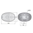 Lampa semnalizare fata cu pozitie 140x93, cu mufa, universala si John Deere, stanga LT3 48463 Wesem