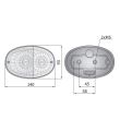 Lampa semnalizare fata cu pozitie 140x93, cu mufa, universala si John Deere, dreapta LT3 48464 Wesem