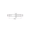 Prezon roata remorca 7.5T echipat cu piulita, L=100mm, M20/M22x1.5 1812/tc12
