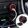 Priza cu 3 USB, 12-24V, 2x USB-C si 1x USB-A QC3.0, cu intrerupator, LED rosu si indicator incarcare, incastrabila, 04227 Amio