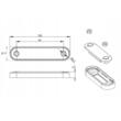 Lampa suplimentara frana, 120mm, cu LED, 12-24V, rosie,  dispersor alb FT-191 Led Fristom