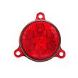 Lampa gabarit, fi55, LED, cu suport 3 urechi, rosie, BK69549 Formplas