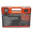 Trusa de chei tubulare lungi si scurte, biti, hex, torx, 1/4 antrenor cu clichet 53 piese, Cod: BK80635  / MD04