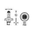 Bec H4 24V, 75/70W, P45, 1406 Sumex