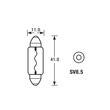 Bec sofite 12V 5W T11x41 TES1330 SUMEX, cutie 10 bucati