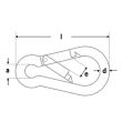 Carabina simpla DIN5299 fi11x120mm, 09532974 UNIQ
