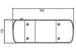 Lampa spate 340x120, 7 functii, cu mufa, 465DIN/12/09A Rubbolite