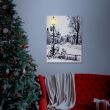 Tablou cu 21 LED-uri, peisaj iarna 30x40cm, Family Pound 58017B
