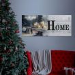 Tablou peisaj iarna, 19 LED-uri, 30x70cm, Family Pound 58019B