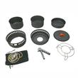 Set vase gatit camping, outdoor, 9 componente, cu oala, tigaie, arzator, maner, aprinzator, pentru 2 persoane, 13610 Cattara