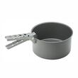 Set vase gatit camping, outdoor, 9 componente, cu oala, tigaie, arzator, maner, aprinzator, pentru 2 persoane, 13610 Cattara
