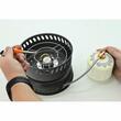 Set vase gatit camping, outdoor, 9 componente, cu oala, tigaie, arzator, maner, aprinzator, pentru 2 persoane, 13610 Cattara