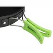 Set vase gatit camping, outdoor, 15 componente, cu oala, tigaie, ceainic, tacamuri, pahare, carabine, pentru 2 persoane 83006 Carmotion