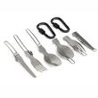 Set vase gatit camping, outdoor, 15 componente, cu oala, tigaie, ceainic, tacamuri, pahare, carabine, pentru 2 persoane 83006 Carmotion