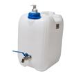 Canistra plastic 10L cu dozator sapun si robinet, alba, PNW039-NIE / PNW040CZ Hico