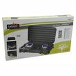 Aragaz portabil camping, cu 2 arzatoare, aprindere piezo, putere 2 x 2.2 kW, consum 320 g/h, capac, Traveler Family 13596 Cattara