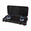 Aragaz portabil camping, cu 2 arzatoare, aprindere piezo, putere 2 x 2.2 kW, consum 320 g/h, capac, Traveler Family 13596 Cattara