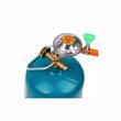 Regulator presiune unghiular, 37mbar, 1.5kg/h, filetat 3/8"L, niplu 9-10mm, gaz propan-butan, GAZ024 Bradas 