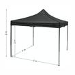 Cort pavilion de gradina, petreceri, metalic, 3x3m, pliabil, antiploaie 600D, gri, 13342 Cattara