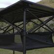 Masa camping pliabila, 123x55cm, din aluminiu, ajustabila, pentru camping, plaja, picnic, cu spatiu depozitare, Roll 13492 Cattara