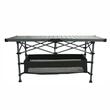 Masa camping pliabila, 123x55cm, din aluminiu, ajustabila, pentru camping, plaja, picnic, cu spatiu depozitare, Roll 13492 Cattara