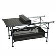 Masa camping pliabila, 123x55cm, din aluminiu, ajustabila, pentru camping, plaja, picnic, cu spatiu depozitare, Roll 13492 Cattara
