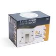 Bloc multipriza incorporabil, camuflat, cu sistem Pop-Up, 4 prize, 4 usb-uri, incarcare Wireless, 97mm, Delight 20434WH