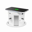 Bloc multipriza incorporabil, camuflat, cu sistem Pop-Up, 4 prize, 4 usb-uri, incarcare Wireless, 97mm, Delight 20434WH