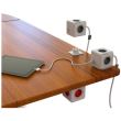 Prelungitor 4 prize cu 2 USB, Schuko, cablu1.5m, PowerCube Allocacoc, P-CUBE-EXTUSB2RD/1.5-ALC