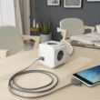 Prelungitor 4 prize cu 2 USB, Schuko, cablu1.5m, PowerCube Allocacoc, P-CUBE-EXTUSB2RD/1.5-ALC