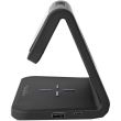 Ceas cu incarcare wireless telefon, USB, alarma NEDIS WCACQ10w1bk