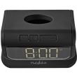Ceas cu incarcare wireless telefon, USB, alarma NEDIS WCACQ10w1bk