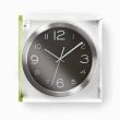 Ceas perete, decor Inox negru, 30cm, Nedis CLWA010MT30BK